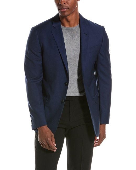 Armani Exchange Blue Wool Blazer for men
