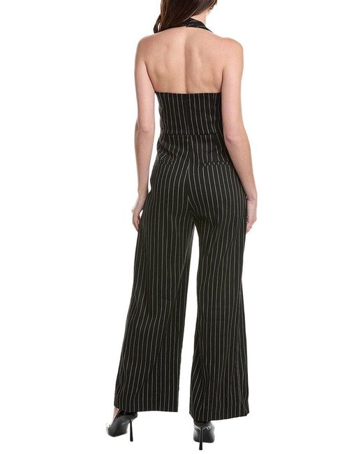 Marella Black Amanda Linen-Blend Jumpsuit