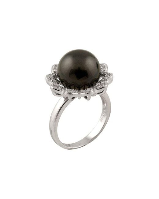 Splendid Multicolor 12Mm Pearl Cz Ring