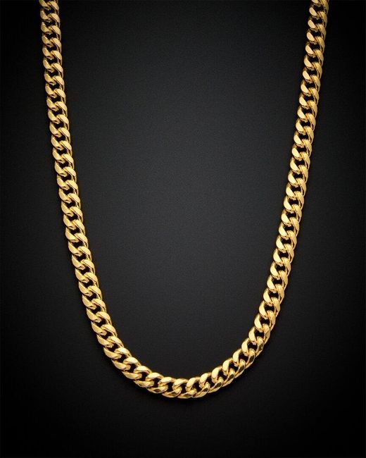 Italian Gold Black 14k Miami Cuban Necklace