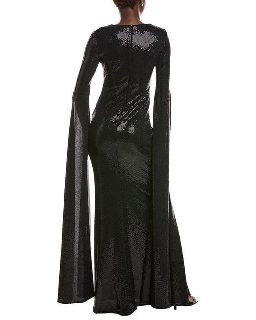 Issue New York Black Solid Gown