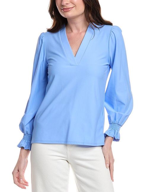 Jude Connally Blue Dava Pullover Top