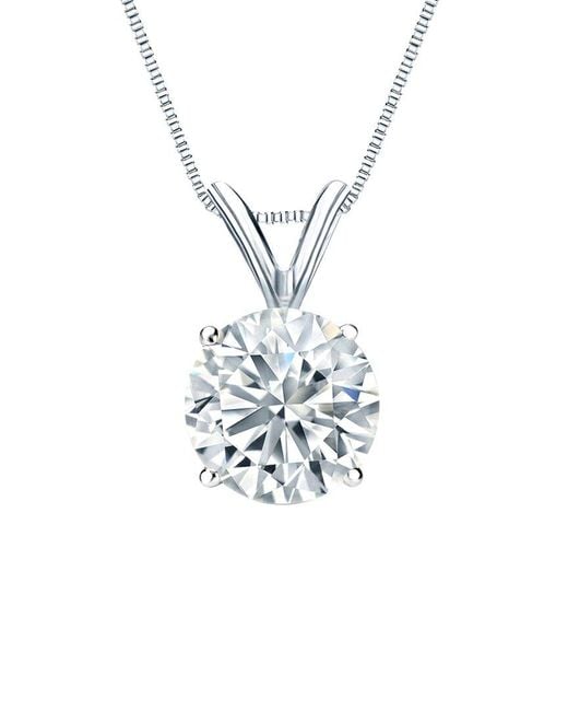 Sabrina Designs Lab Grown Diamonds White 14K 1.00 Ct. Tw. Lab-Grown Diamond Solitaire Pendant