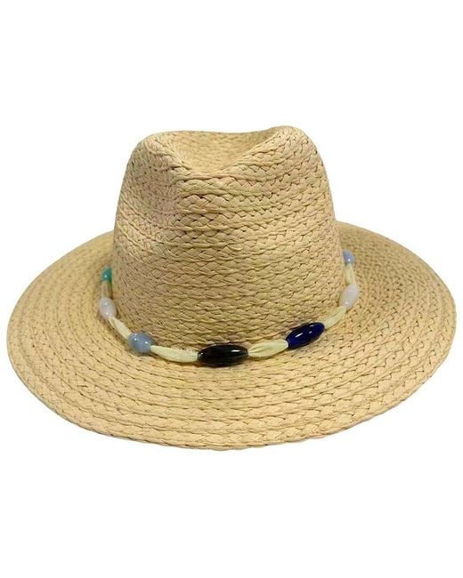Nicole Miller Natural Straw Panama Hat