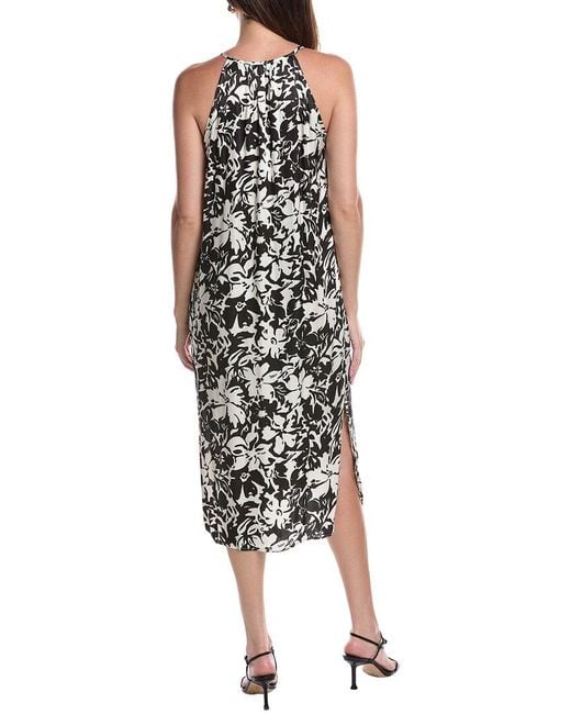 Nation Ltd Black Liliana Printed U-Neck Ruched
