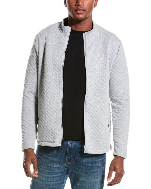 Magaschoni M Magaschoni Mock Zip Up Jacket in Grey for Men Lyst UK