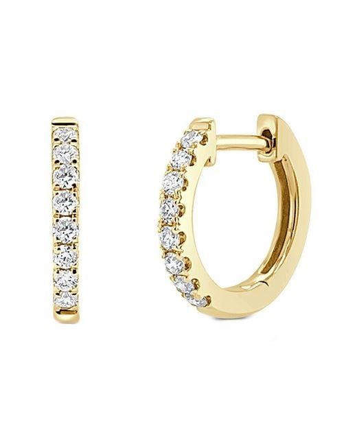 Sabrina Designs Metallic 14K 0.25 Ct. Tw. Diamond Huggie Earrings