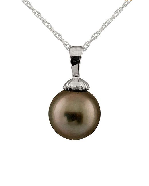 Masako Pearls Metallic Splendid Pearls 14k 10-10.5mm Tahitian Pearl Necklace