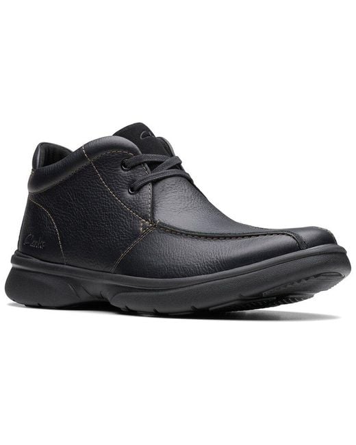 Clarks Black Bradley Up Leather Boot for men