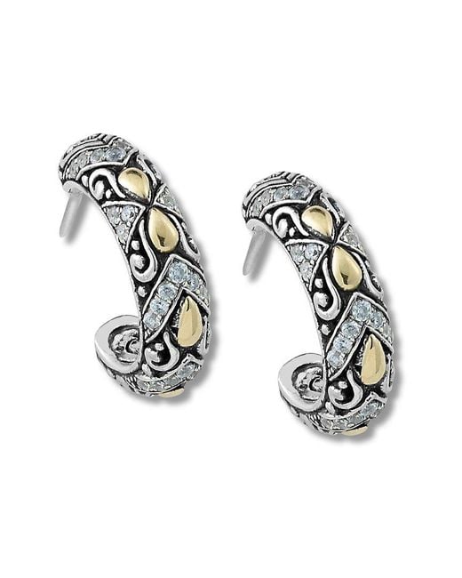 Samuel B. Metallic 18K 0.65 Ct. Tw. Topaz Earrings