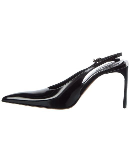 Sportmax Black Fazio Leather Slingback Pump
