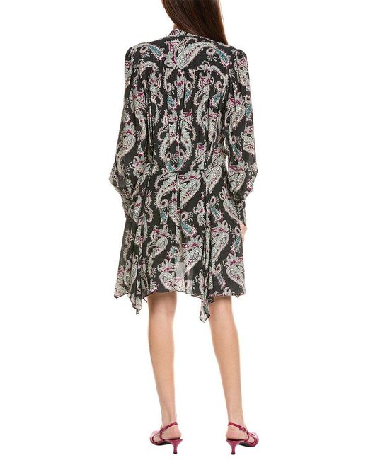 Isabel Marant Black Isabel Marant E'Toile Veriki Pleated Silk Midi Dress