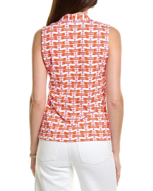 J.McLaughlin Red Aida Catalina Cloth Top