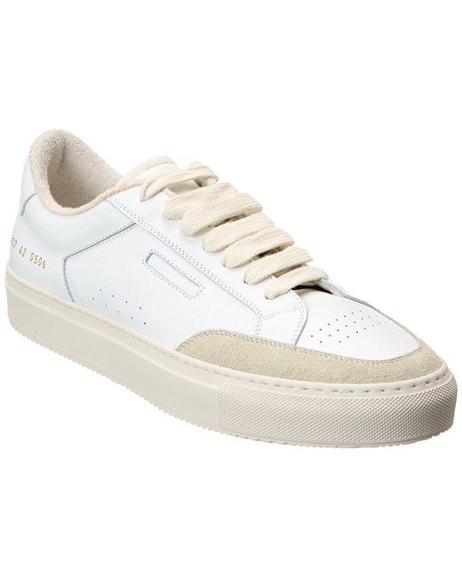 Common Projects White Tennis Pro Leather & Suede Sneaker for men