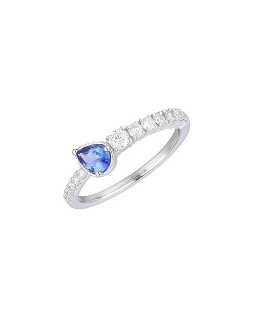 Gregg Ruth Blue 14K 0.64 Ct. Tw. Diamond & Sapphire Ring