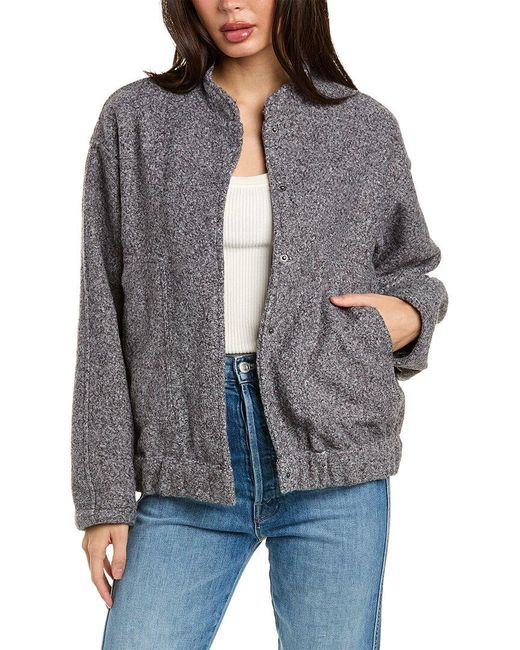 To My Lovers Gray Boucle Jacket