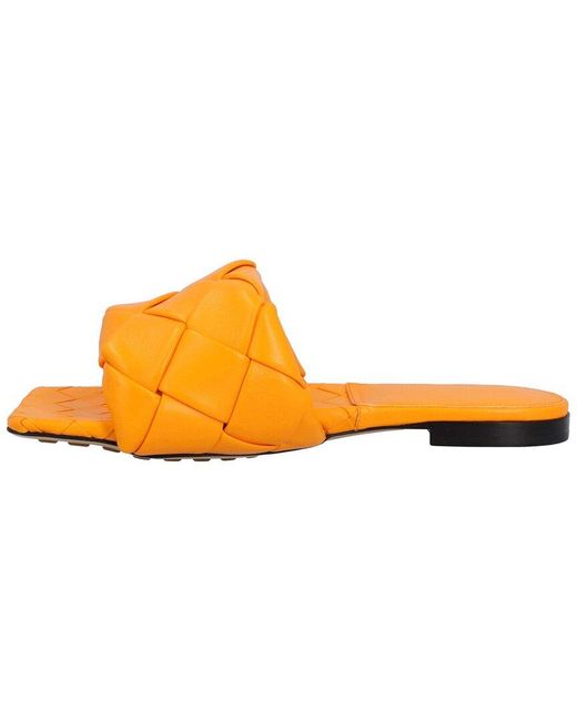 Bottega Veneta Yellow Leather Lido Flat Sandal (Authentic Pre-Loved)