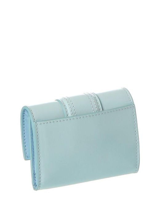 Jacquemus Blue Le Compact Bambino Leather French Wallet