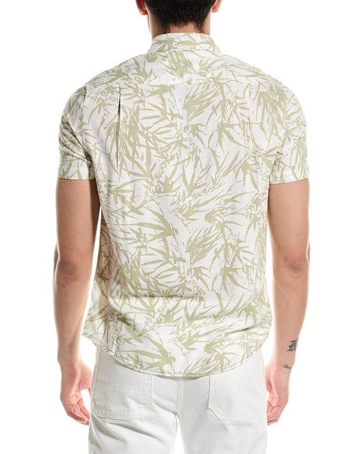 Report Collection White Palm Print Shirt for men