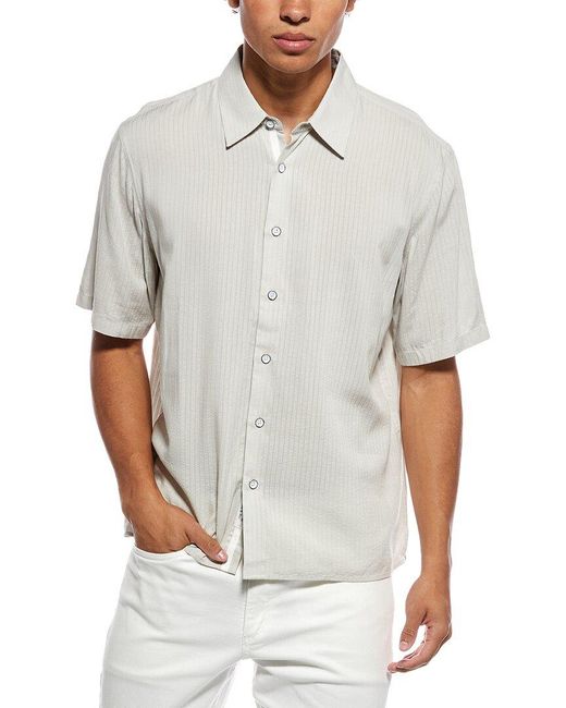 Rag & Bone Gray Dalton Dobby Shirt for men