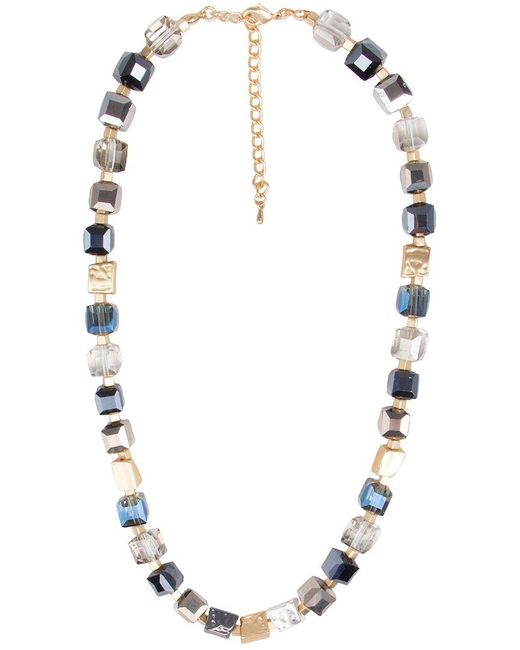 Saachi Multicolor Crystal Faceted Bead And Stone Necklace