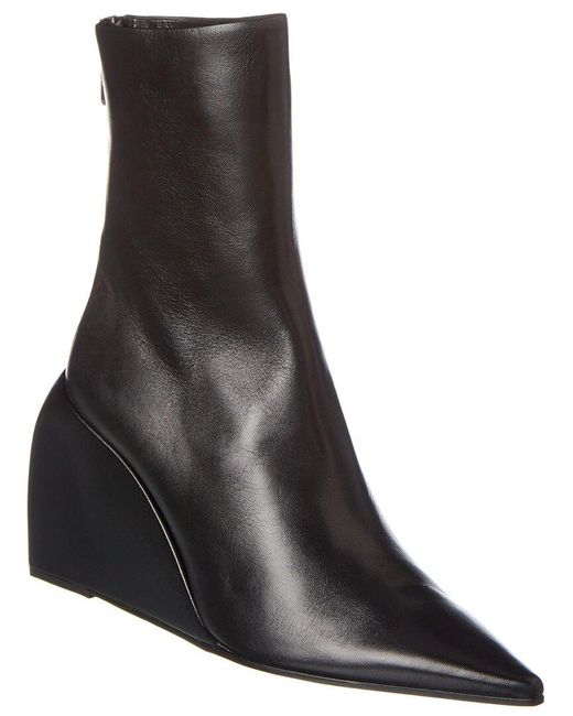 Off-White c/o Virgil Abloh Black Dolls Leather Wedge Boot