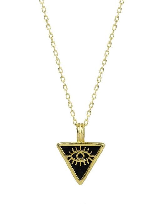 Ebru Jewelry Metallic Protection & Luck Pendant Necklace