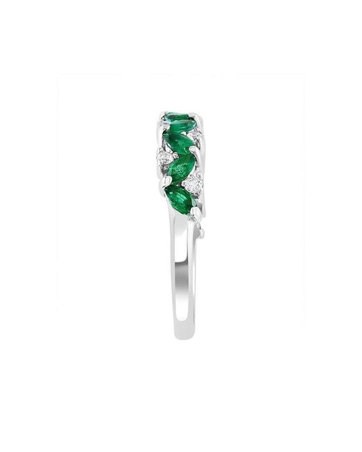 Effy Fine Jewelry Green 14K 1.13 Ct. Tw. Diamond & Emerald Ring