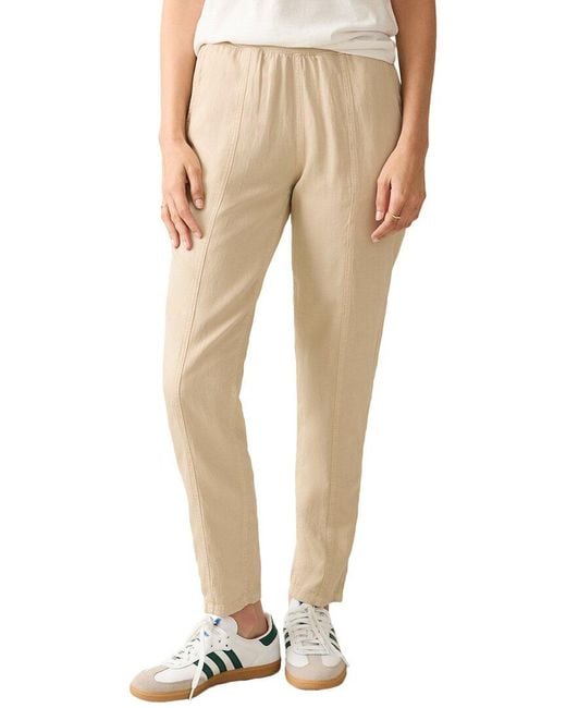 Faherty Brand Natural Arlie Linen-Blend Pant