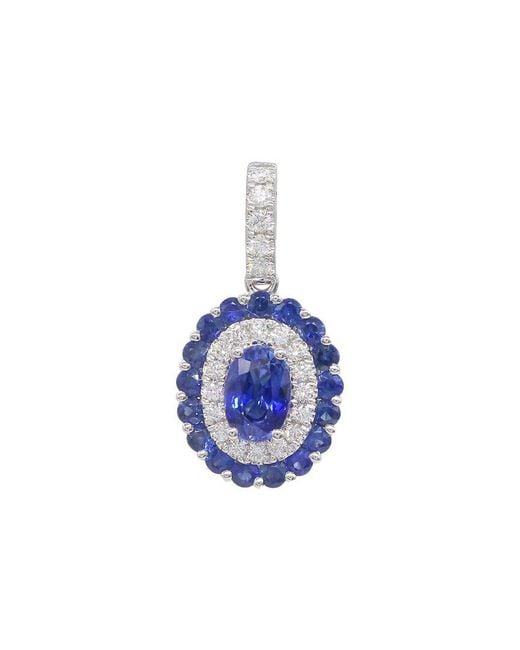 Gregg Ruth Blue 14K 1.36 Ct. Tw. Diamond & Sapphire Pendant