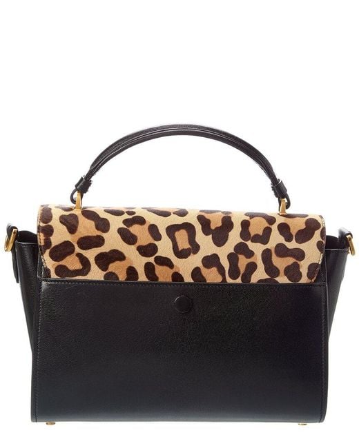 Tod's Metallic Piccola Haircalf & Leather Shoulder Bag