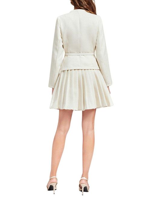 Kaimilan White Cardigan & Skirt Set
