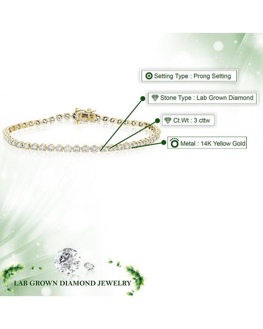 Amairah White 14K 3.00 Ct. Tw. Lab-Grown Diamond Tennis Bracelet