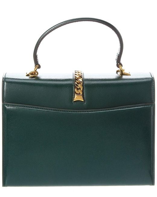 Gucci Green Sylvie 1969 Small Leather Shoulder Bag