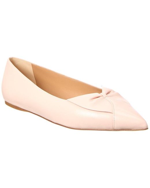 Ferragamo Pink Gwen Leather Ballet Flat