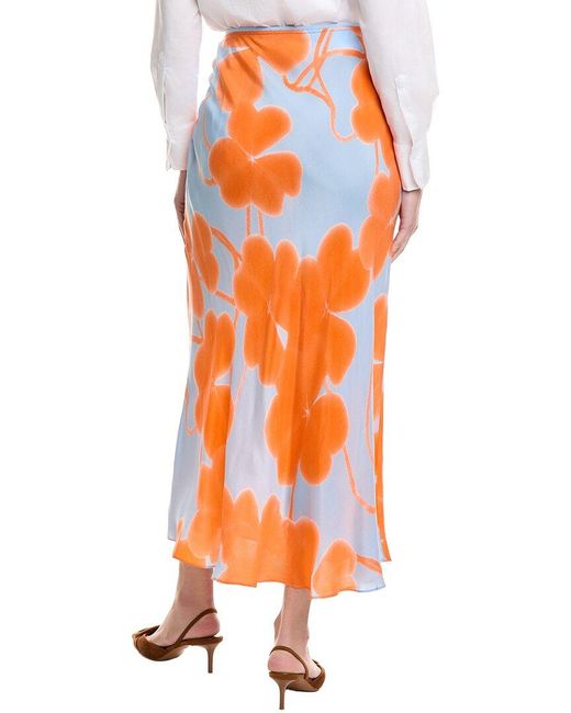 Marimekko Orange Ekspressio Maxi Skirt