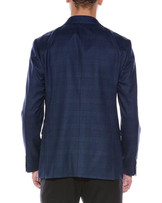 Scotch & Soda Blue Modern Fit Wool-Blend Suit Jacket for men