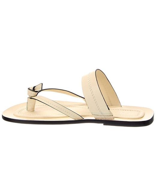 Farm Rio White Flat Leather Sandal