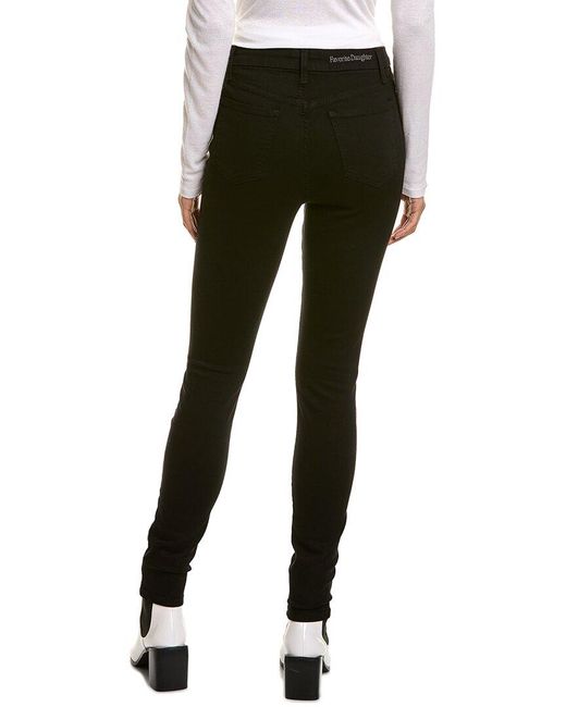 FAVORITE DAUGHTER Black The Sara High-Rise Victoria Skinny Leg Jean