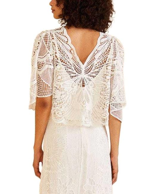 Farm Rio Natural Guipire Blouse