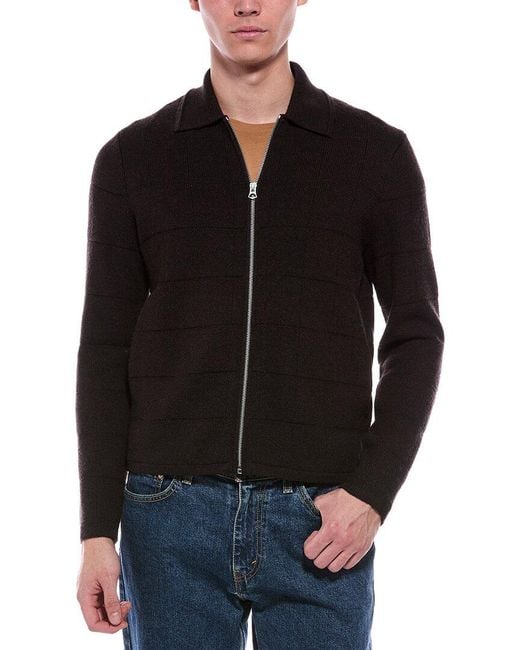 Rag & Bone Black Window Pane Wool Jacket for men