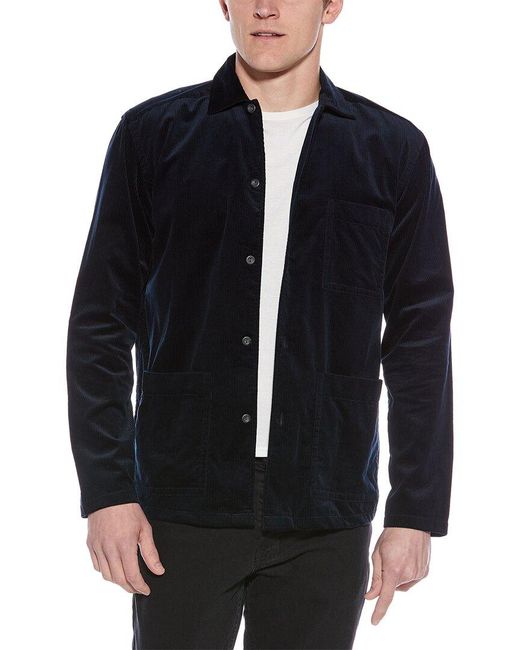 Eton of Sweden Blue Corduroy Overshirt for men
