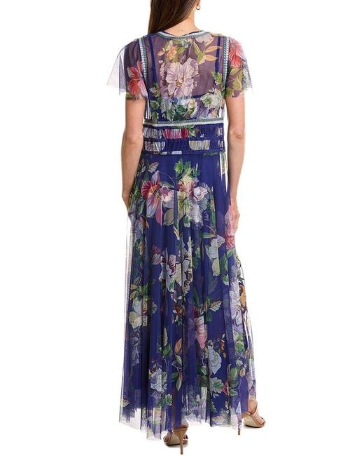 Johnny Was Blue Mazzy Ruched Dress