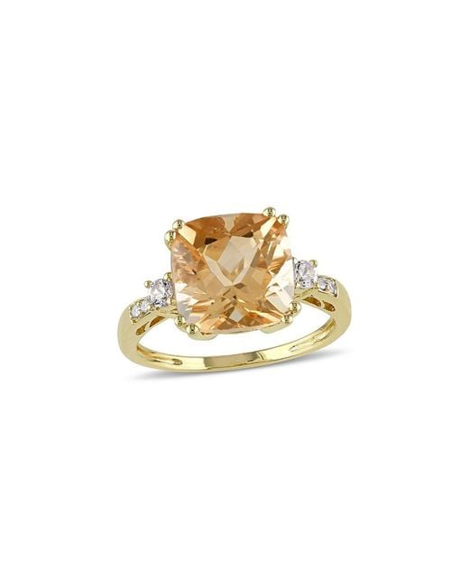 Rina Limor Metallic 10k Gold 0.02 Ct. Tw. Diamond Ring
