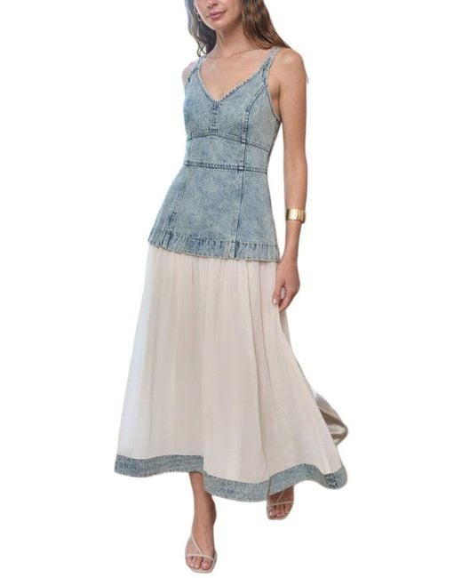 Moon River Blue Midi Dress