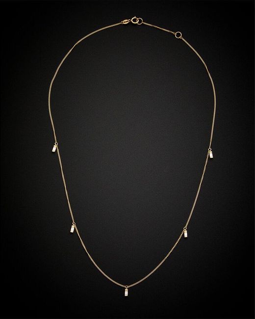 Italian Gold Black 14k Cz Charm Necklace