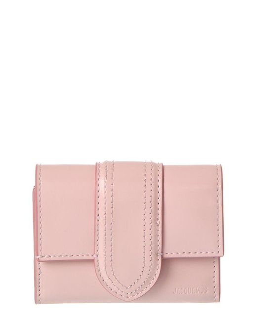 Jacquemus Pink Le Compact Bambino Leather French Wallet