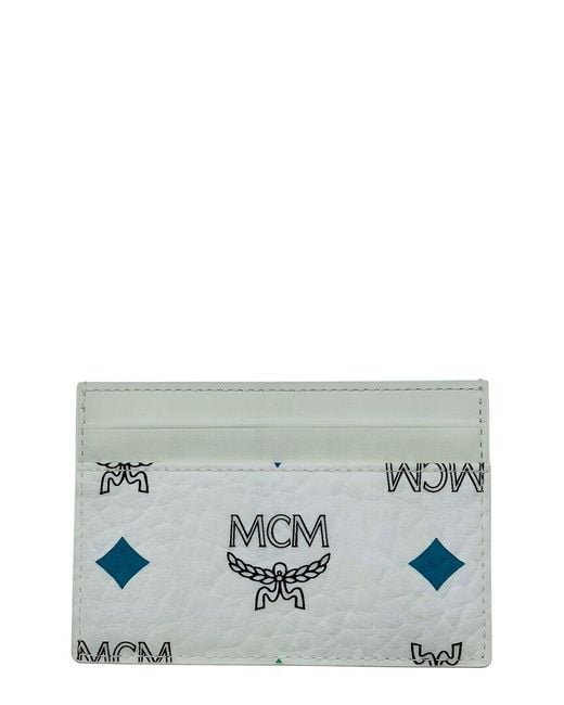 MCM Gray Canvas Card Holder