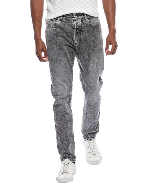 Brunello Cucinelli Gray Light Wash Leisure Jean for men