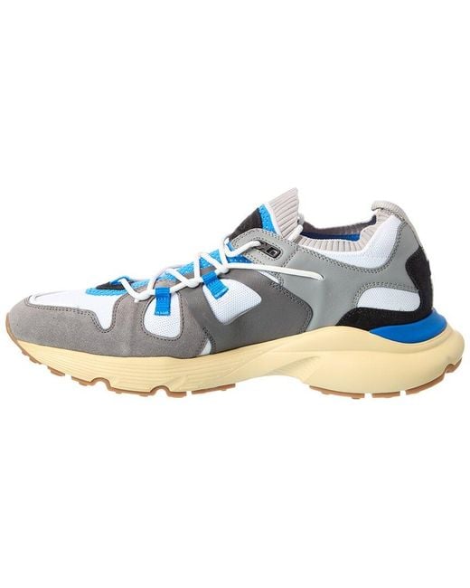 Tod's Blue Mesh & Leather Sneaker for men